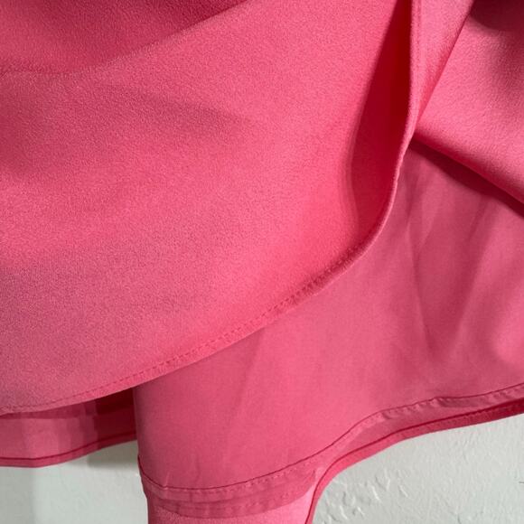 J.Crew Pink Tea Rose Scalloped Crepe Cami Tank Top Size 0 - Picture 4 of 6